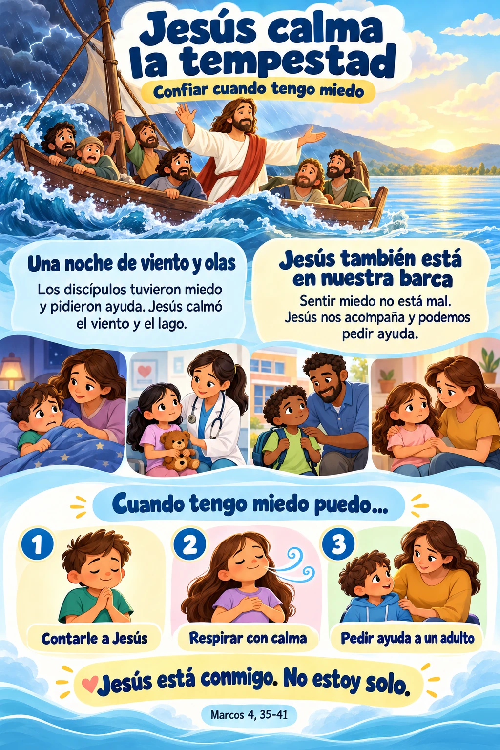 Jesús calma la tempestad: confiar cuando tengo miedo